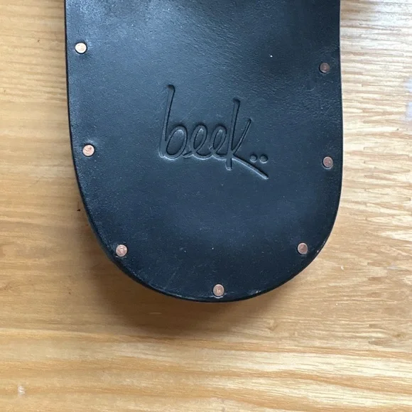 Beek Studded Black Leather Gladiator Slide Sandals Women's size 9 - Picture 3 of 4